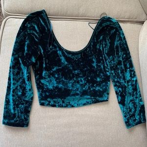 Charlotte Russe Velvet Crop Top